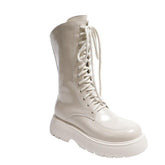 Lace-up Mid-caluf Boots Newgew