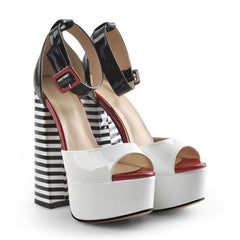 Chunky Square Heels Sandals Newgew