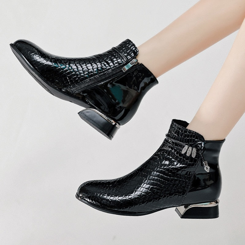 Ankle Boots Genuine Leather Newgew