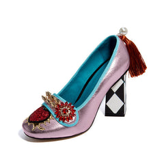 Harmony Fancy Rivet Tassel Chunky Heels Newgew