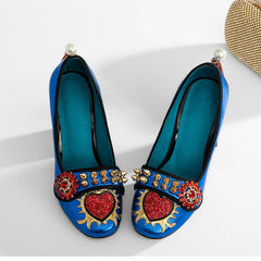 Harmony Fancy Rivet Tassel Chunky Heels Newgew