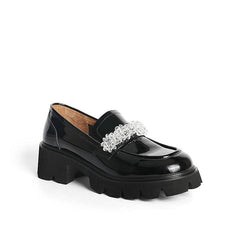 Casual Chunky Heel Loafers Newgew