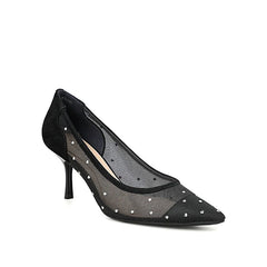 Pointed-Toe Shallow-Mouth Mesh Shoes Newgew