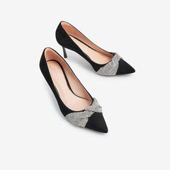 Pointed-Toe Thin-Heeled Shallow Mouth Shoes Newgew