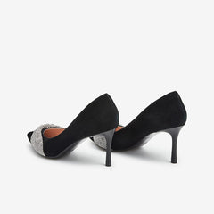 Pointed-Toe Thin-Heeled Shallow Mouth Shoes Newgew