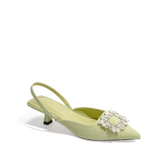 Rhinestone Tip Diamond Slingback sandals Newgew