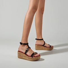 Newbella	Gladiator Wedge Sandals Newgew