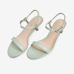 Solid One-Word Belt Sandals Newgew