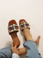 Sequin Button Slippers Newgew