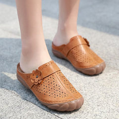 Women Casual Soft Leather Slippers Newgew