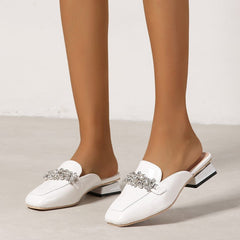 square toe low heel mules Newgew