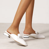 square toe low heel mules Newgew