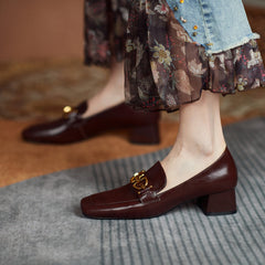 Ivana Brown Women's Heeled Loafers newgew