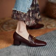 Ivana Brown Women's Heeled Loafers newgew