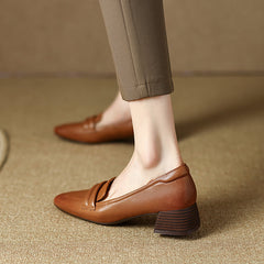 Irena Brown Low Heel Loafers Women Newgew