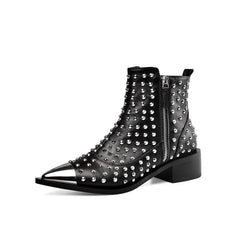 Osvaldo Handmade Studded Ankle Booties Newgew