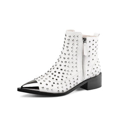 Osvaldo Handmade Studded Ankle Booties Newgew
