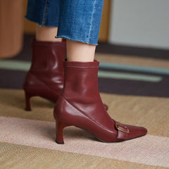Erica Vintage Buckle Booties NEW GEW