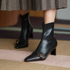 Erica Vintage Buckle Booties NEW GEW