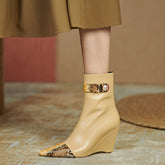 Felix Pointed Toe Nude Ankle Boots Newgew