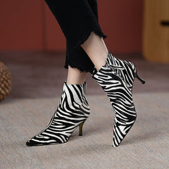 Izel Pointed Toe Zebra Print Boots newgew