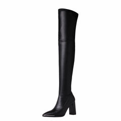 Clarissa Chunky Heel over the Knee Boots NEW GEW