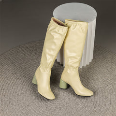 Hayes Square Toe Nude Knee High Boots Newgew