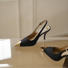 Charlee Cap Toe Slingback Heels Newgew