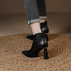 Macy Cap Toe V Cut Ankle Boots newgew