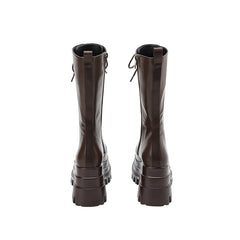 Nala Platform Brown Wedge Boots newgew