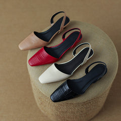 Norah Black Heeled Slingbacks Newgew