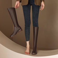 Nancy Brown Knee High Boots Newgew