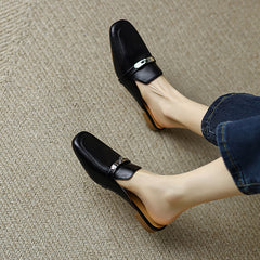 Erin Black Loafer Mules NEW GEW