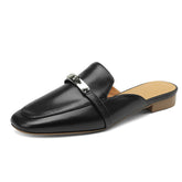 Erin Black Loafer Mules NEW GEW