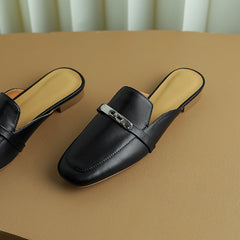 Erin Black Loafer Mules NEW GEW