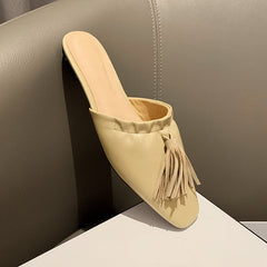 Elsa Yellow Womens Flat Mules NEW GEW