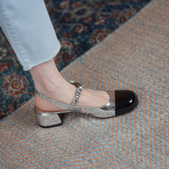 Callie Cap Toe Mary Janes with Chain Newgew