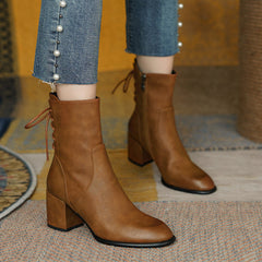 Coral Handmade Genuine Leather Heeled Ankle Boots NEW GEW