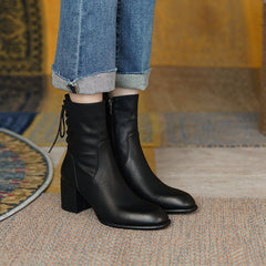 Coral Handmade Genuine Leather Heeled Ankle Boots NEW GEW