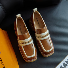 Dani Handmade Patchwork Platform Chunky Loafers NEW GEW