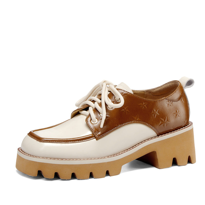 Dalary Handmade Patchwork Platform Chunky Oxfords NEW GEW