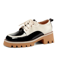 Dalary Handmade Patchwork Platform Chunky Oxfords NEW GEW