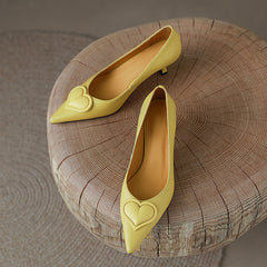 Destiny Pointy Toe Heart Kitten Heels NEW GEW