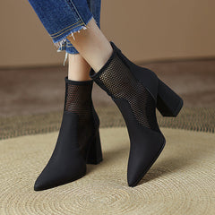 Daisy Heeled Mesh Ankle Boots NEW GEW