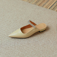 Danni Pointy Toe Mules with Rhinestones NEW GEW