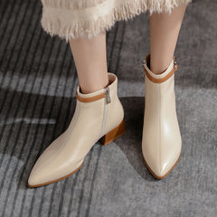 Colette Pointy Toe Genuine Leather Ankle Boots NEW GEW