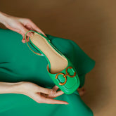 Debora Genuine Leather Slingback Flats NEW GEW