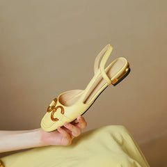 Debora Genuine Leather Slingback Flats NEW GEW