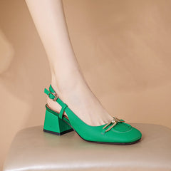 Charlene Slingback Heels with Chain Newgew