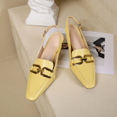 Devorah Slingback Kitten Heels with Chain NEW GEW